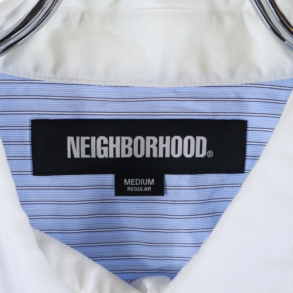 NEIGHBORHOOD(ネイバーフッド) 22AW TIE SH LS.CO ストライプ長袖シャツ ブルー 222SPNH-SHM02