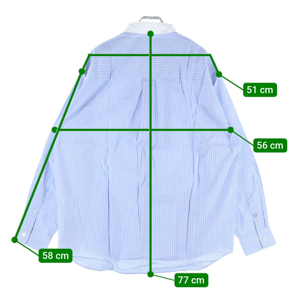 NEIGHBORHOOD(ネイバーフッド) 22AW TIE SH LS.CO ストライプ長袖シャツ ブルー 222SPNH-SHM02