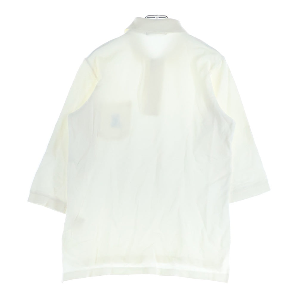 UNDERCOVER(アンダーカバー) フロントポケット ロゴ刺繍 長袖ポロシャツ ホワイト B9817