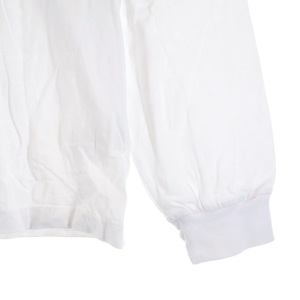 X-LARGE(エクストララージ) GRUB SLANTED L/S POCKET Tee ロゴプリント クルーネック 長袖 Tシャツ カットソー ホワイト 101203011015