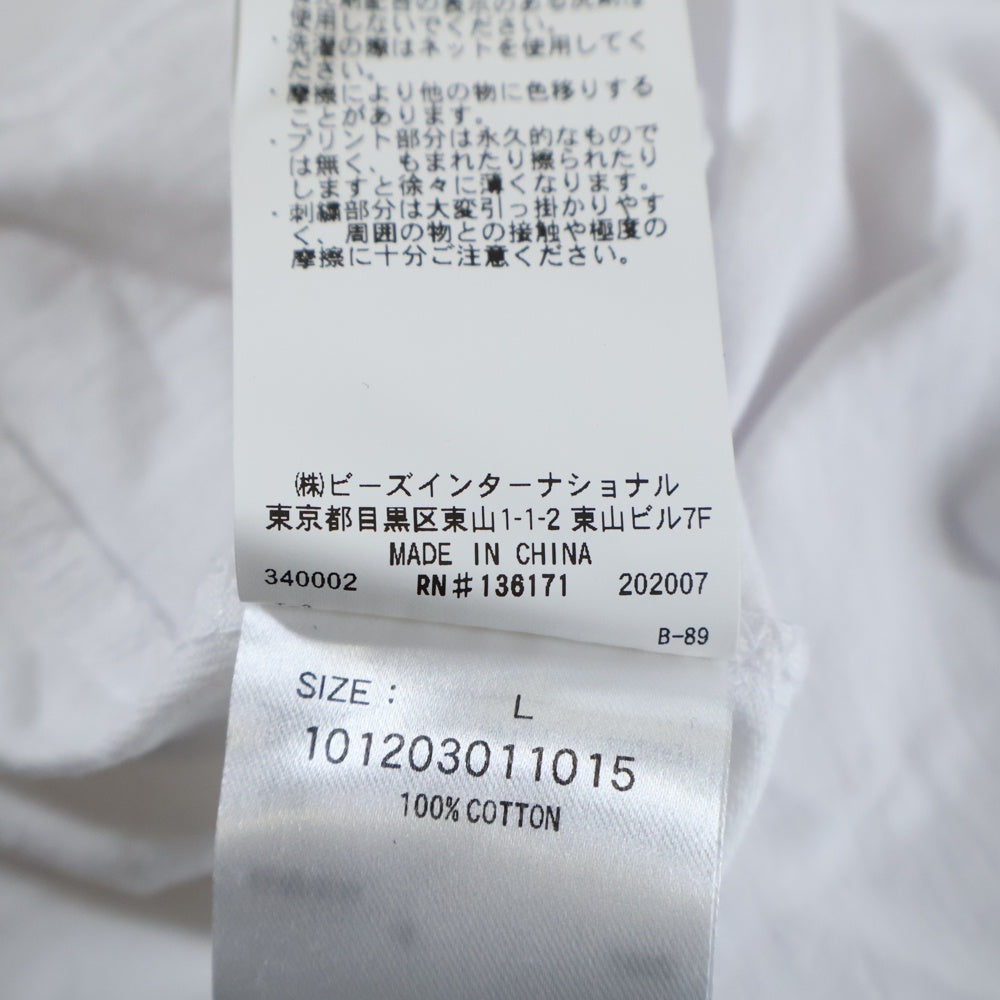 X-LARGE(エクストララージ) GRUB SLANTED L/S POCKET Tee ロゴプリント クルーネック 長袖 Tシャツ カットソー ホワイト 101203011015