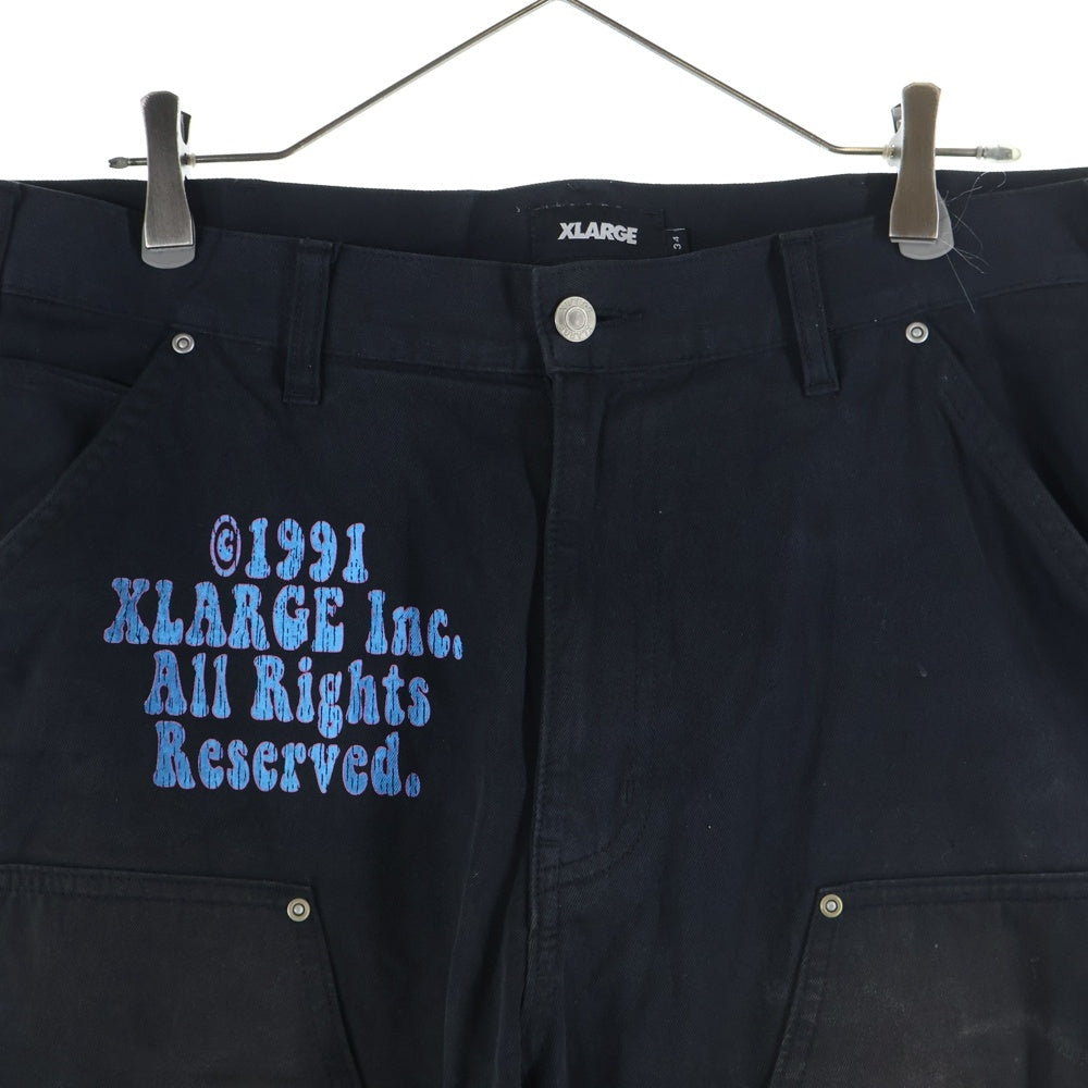 X-LARGE(エクストララージ) DAISY DOUBLE KNEE WORK PANTS デイジー ダブルニー ワークパンツ チノパン ブラック 101231031008