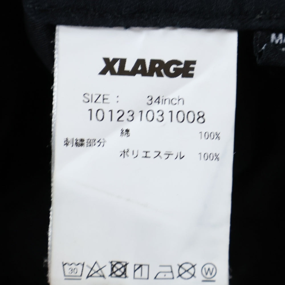 X-LARGE(エクストララージ) DAISY DOUBLE KNEE WORK PANTS デイジー ダブルニー ワークパンツ チノパン ブラック 101231031008