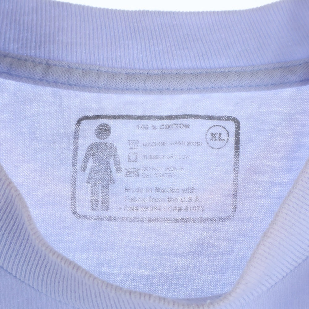 NO BRAND(ノーブランド) GIRL ロゴプリント クルーネック 半袖 Tシャツ カットソー パープル