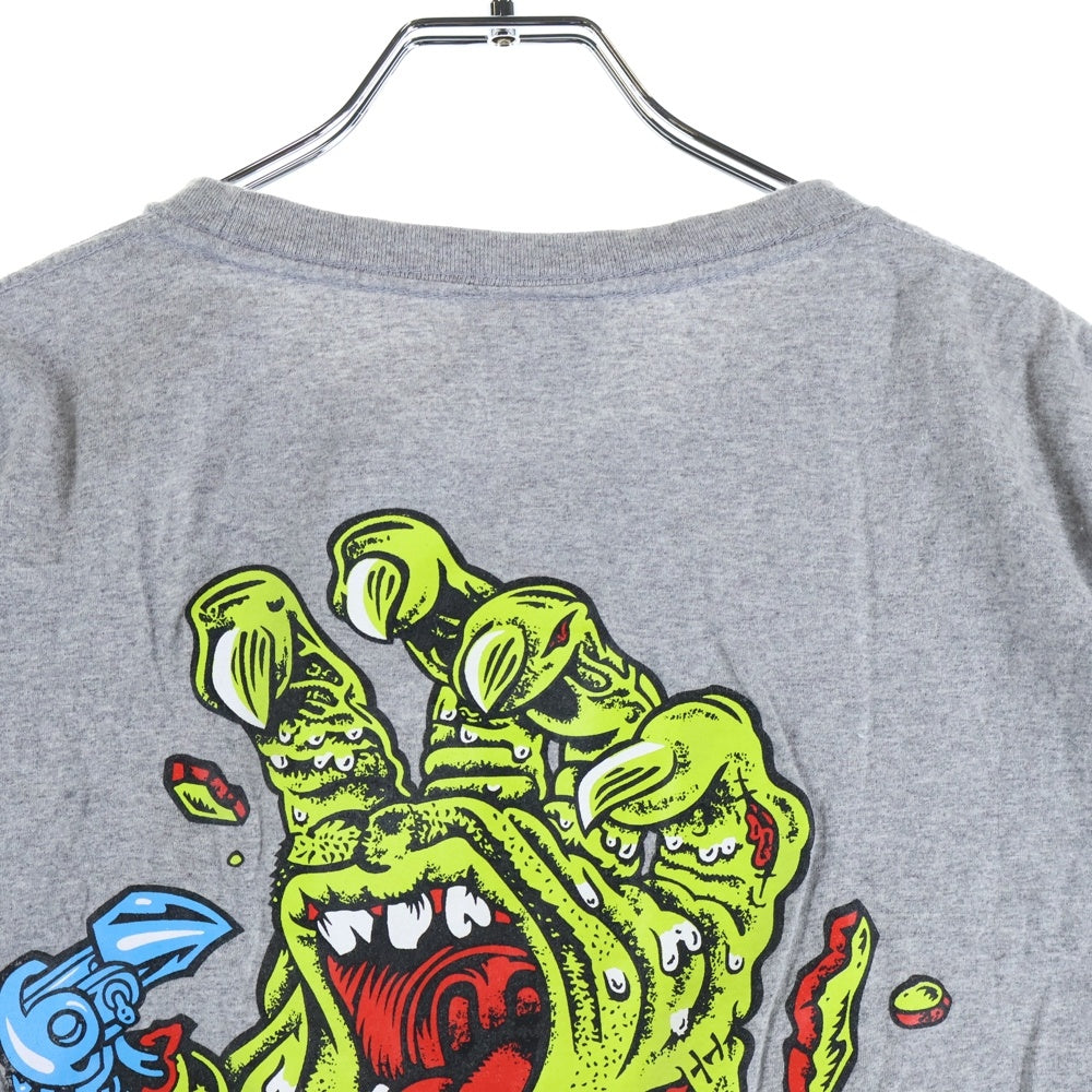 SANTA CRUZ(サンタクルーズ) 両面 ロゴ プリント クルーネック 半袖Tシャツ カットソー グレー