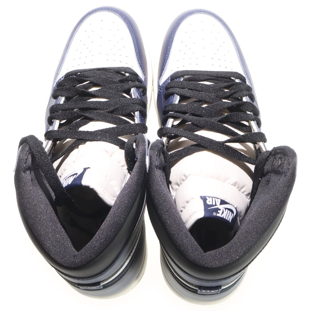 NIKE(ナイキ) AIR JORDAN 1 RETRO HIGH OG MIDNIGHT NAVY エアジョーダン レトロ ミッドナイト ネイビー ハイカットスニーカー ホワイト/ネイビー US9.5/27.5cm DZ5485-401