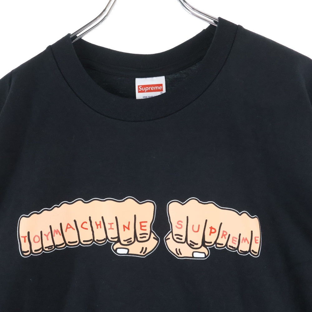 SUPREME(シュプリーム) 24SS ×TOY MACHINE FIST TEE トイマシーン フィスト 両面プリント 半袖Tシャツ カットソー ブラック