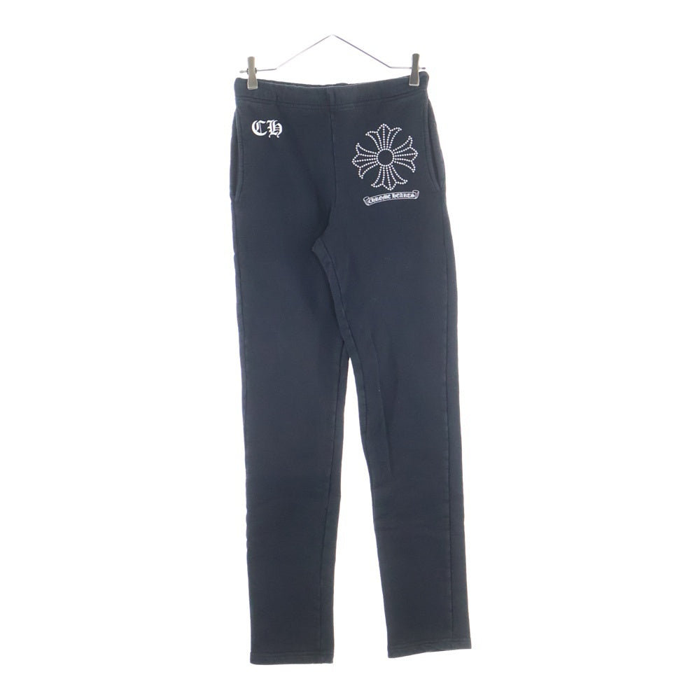 CHROME HEARTS(クロムハーツ) SWEAT PANT CH PLUS SCROLL LABEL CHプラス スクロールラベル プリント スウェットパンツ ブラック