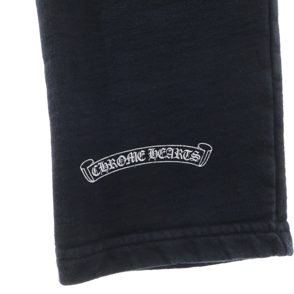 CHROME HEARTS(クロムハーツ) SWEAT PANT CH PLUS SCROLL LABEL CHプラス スクロールラベル プリント スウェットパンツ ブラック