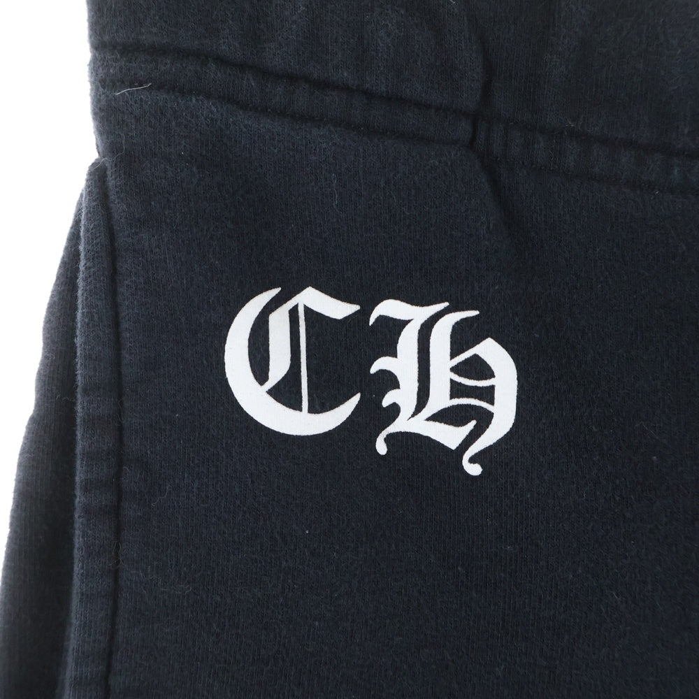 CHROME HEARTS(クロムハーツ) SWEAT PANT CH PLUS SCROLL LABEL CHプラス スクロールラベル プリント スウェットパンツ ブラック