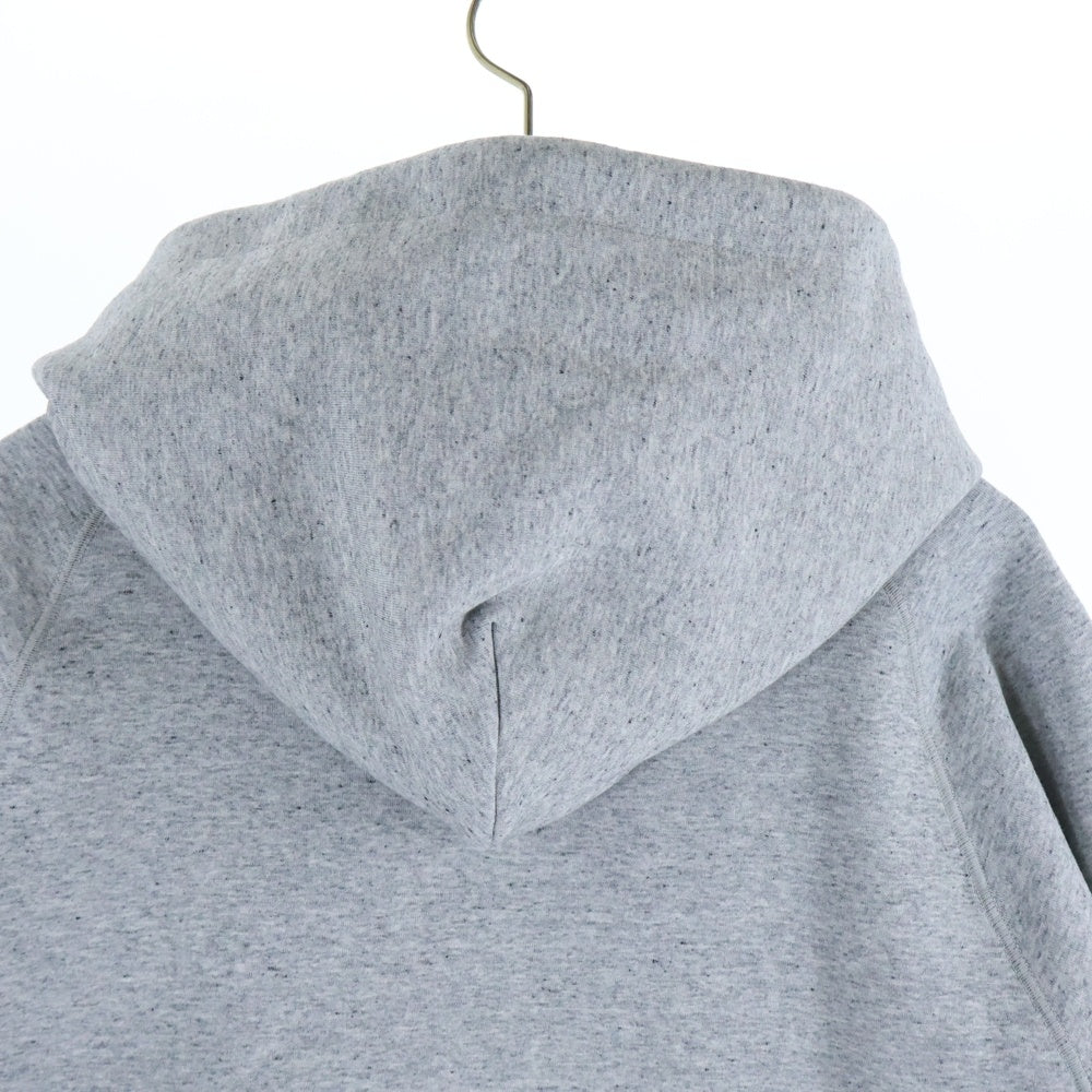 Sacai(サカイ) 21AW ×NYLON DOCCING SWEAT HOODIE ナイキ ナイロンドッキングスウェットプルオーバーフーディ 再構築パーカー ヘザーグレー CV5727-063