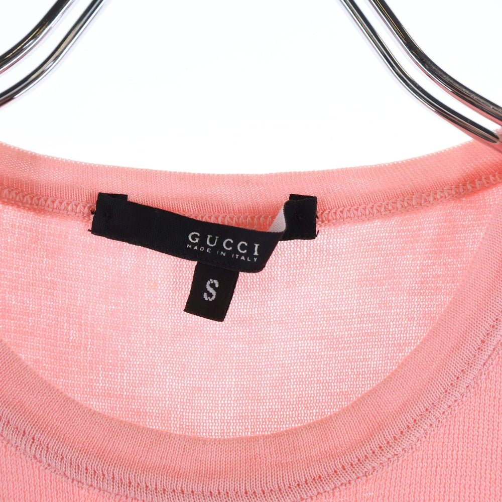 GUCCI(グッチ) コットン ノースリーブTシャツ タンクトップ ピンク 091302 レディース