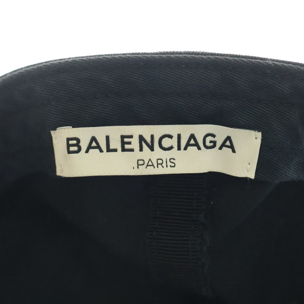 BALENCIAGA(バレンシアガ) ロゴ刺繍 6パネル ベースボールキャップ ブラック 452245 352B4