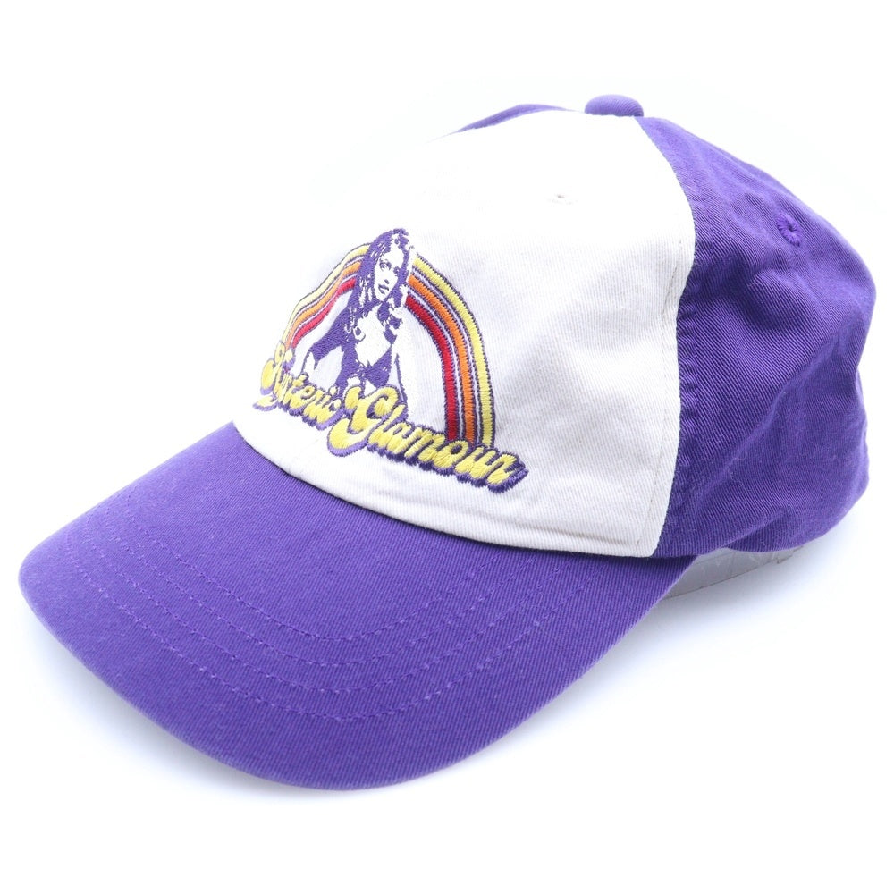 HYSTERIC GLAMOUR(ヒステリックグラマー) HG RAINBOW ロゴ刺繍 6パネル ベースボールキャップ パープル 02251QH06