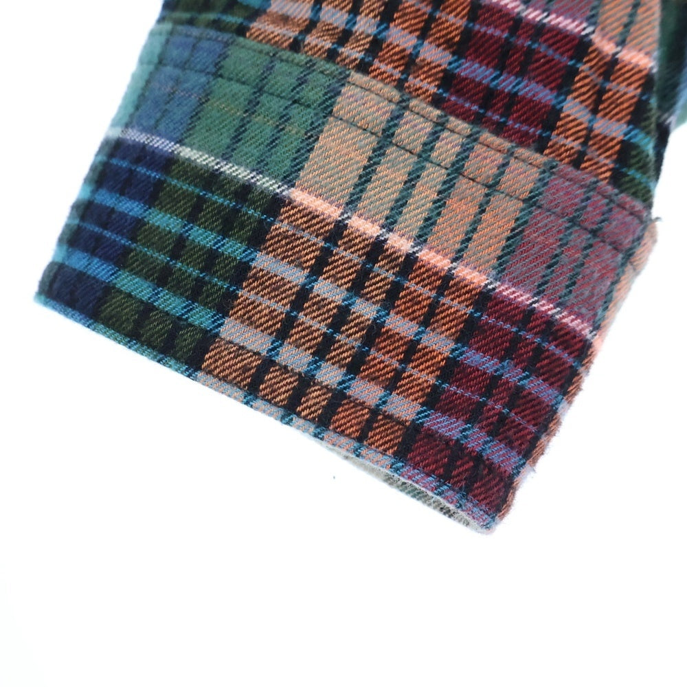 OFF-WHITE(オフホワイト) 20AW STENCIL FLANNEL CHECK SHIRT チェック総柄 バックスプレーロゴプリント フランネル 長袖シャツ マルチ OMGA133E20FAB001