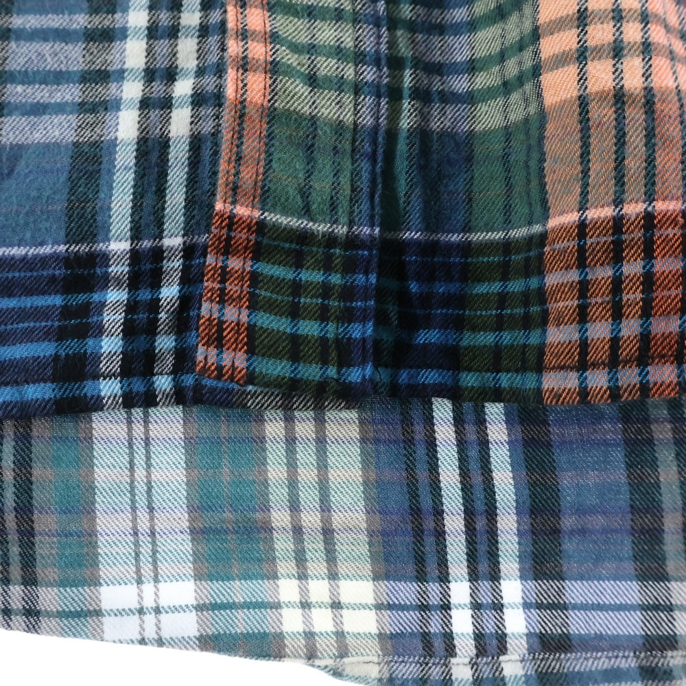 OFF-WHITE(オフホワイト) 20AW STENCIL FLANNEL CHECK SHIRT チェック総柄 バックスプレーロゴプリント フランネル 長袖シャツ マルチ OMGA133E20FAB001