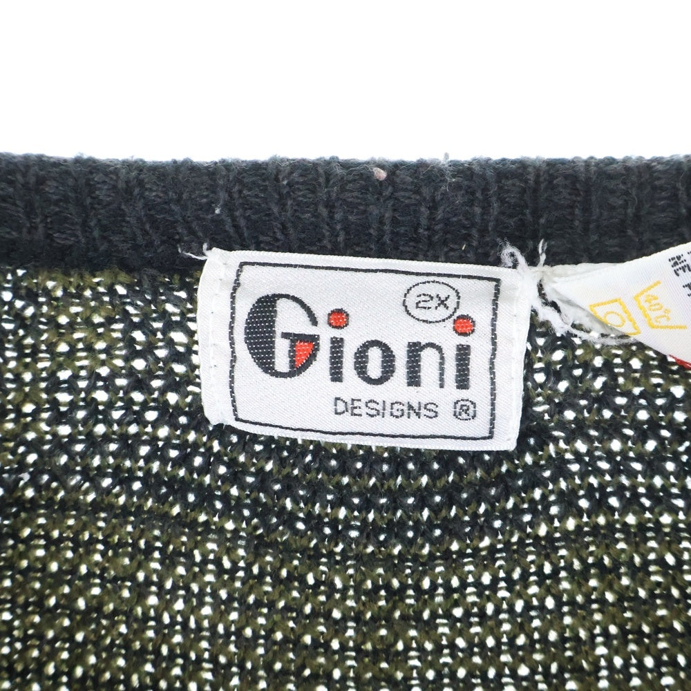 NO BRAND(ノーブランド) GIONI 総柄 ニット セーター マルチ