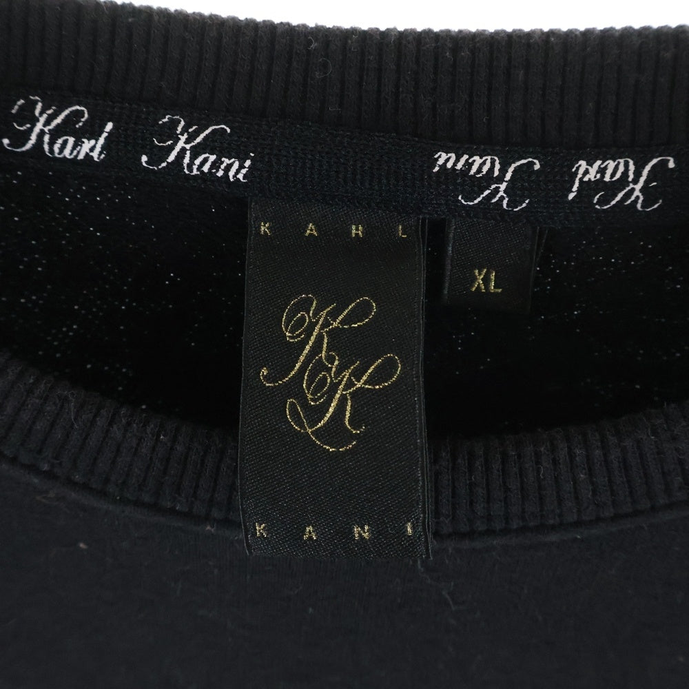 KARL KANI(カールカナイ) karl kani ロゴプリント クルーネック 半袖 スウェット Tシャツ カットソー ブラック