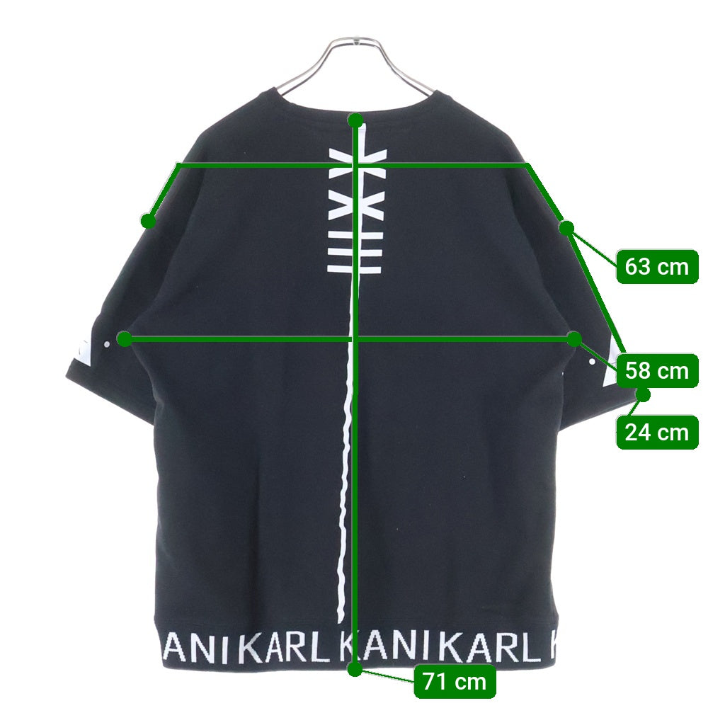 KARL KANI(カールカナイ) karl kani ロゴプリント クルーネック 半袖 スウェット Tシャツ カットソー ブラック