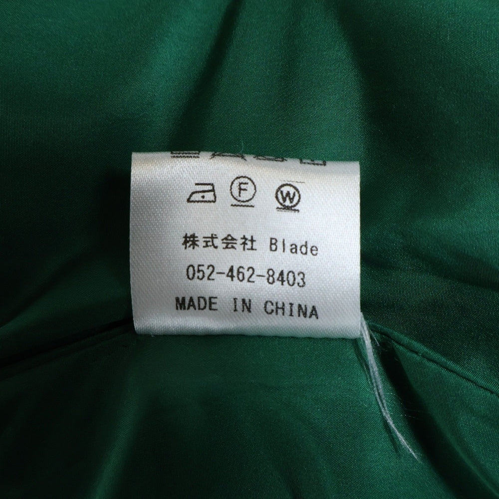 NO BRAND(ノーブランド) BLACK AIR Embroidery スカル パッチ スタジャン グリーン