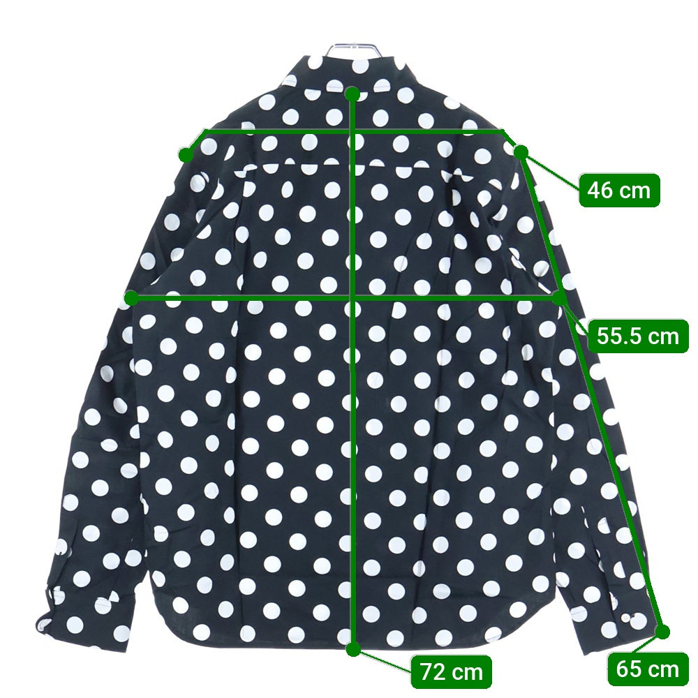 NOAH(ノア) 17AW Polka Dot Shirt ポルカドット 長袖シャツ ブラック