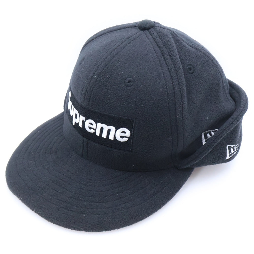 SUPREME(シュプリーム) 17AW ×NEW ERA Polartec Ear Flap Cap ニューエラ ポーラテック イヤー フラップ フリース キャップ ブラック