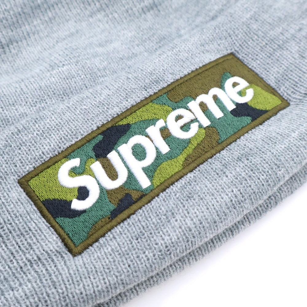 SUPREME(シュプリーム) 23AW ×NEW ERA Box Logo Beanie ニューエラ ボックスロゴビーニー 帽子 キャップ グレー