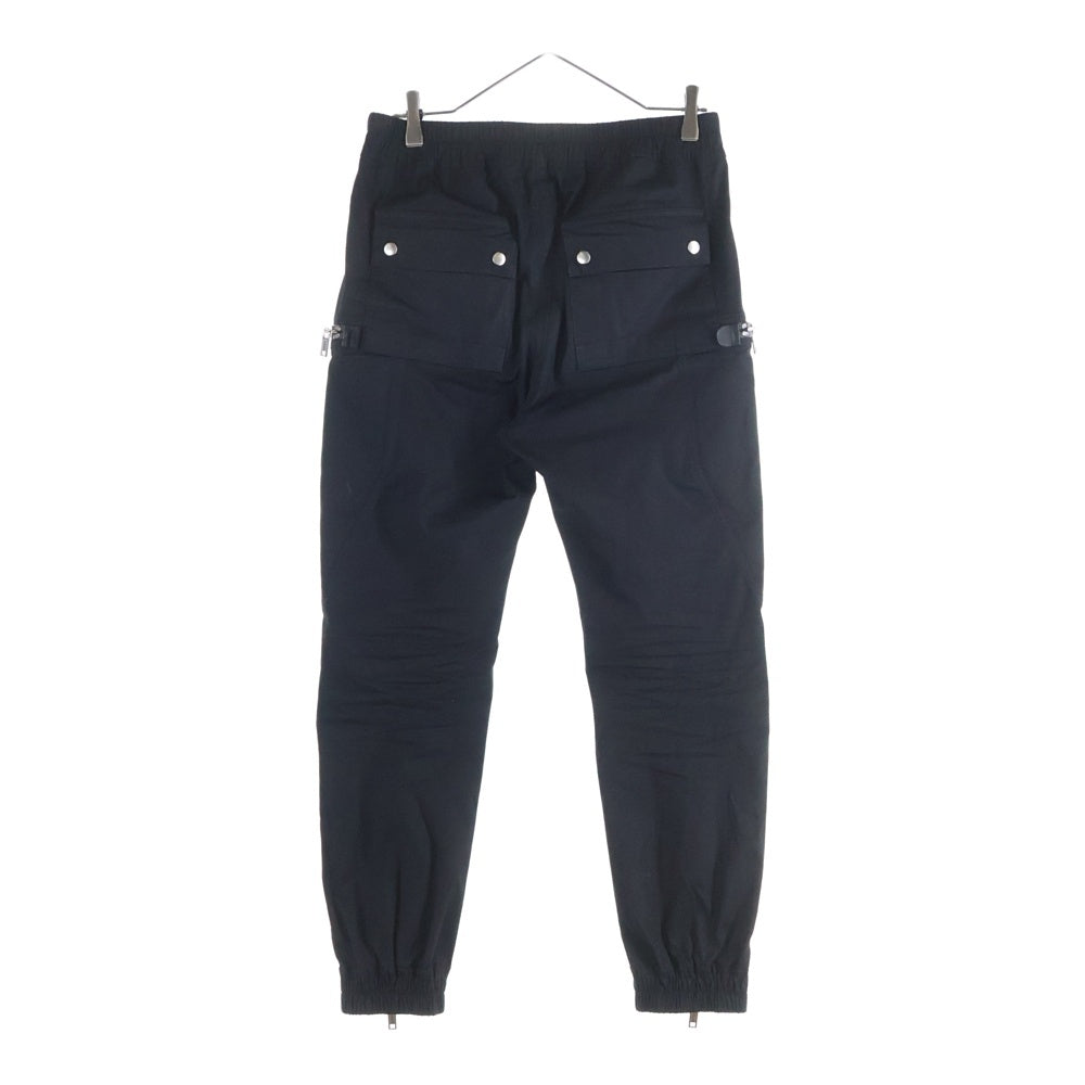 Rick Owens(リックオウエンス) 21SS Bauhaus Cargo Pants バウハウスカーゴ ドローコード トラックパンツ 裾ジップ ブラック RU21S6377-TE
