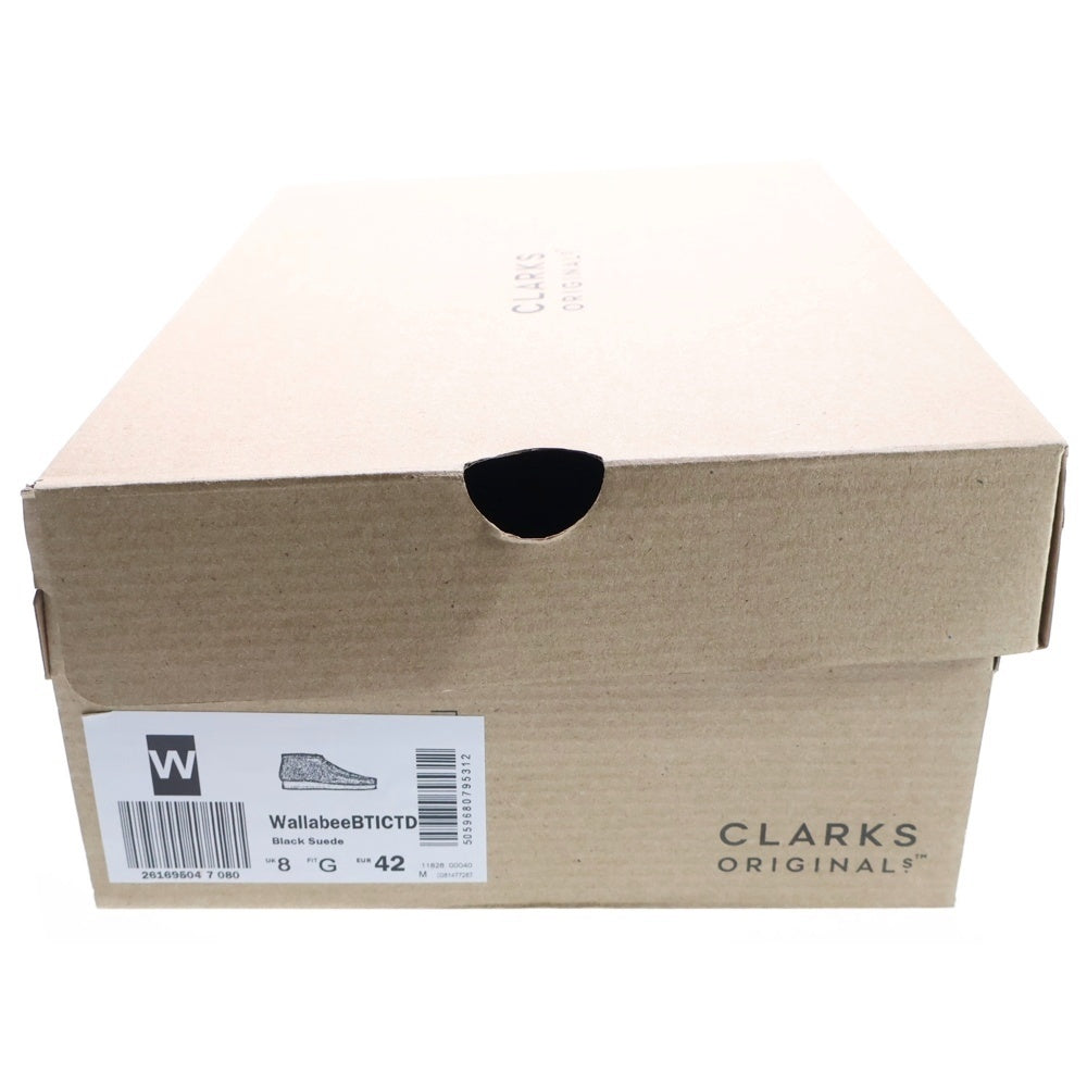 Clarks(クラークス) WALLABEE BTICTD ワラビー ブラックスエード ミッドカットシューズ ブラック US9/26.5cm 26169504