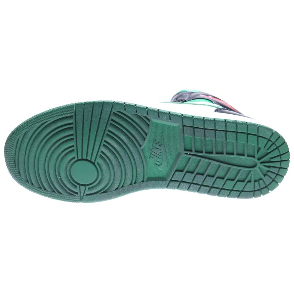 NIKE(ナイキ) AIR JORDAN 1 MID PINE GREEN エアジョーダン 1 ミッド パイングリーン ミッドカットスニーカー US12/30cm ホワイト/ブラック/グリーン 554724-067