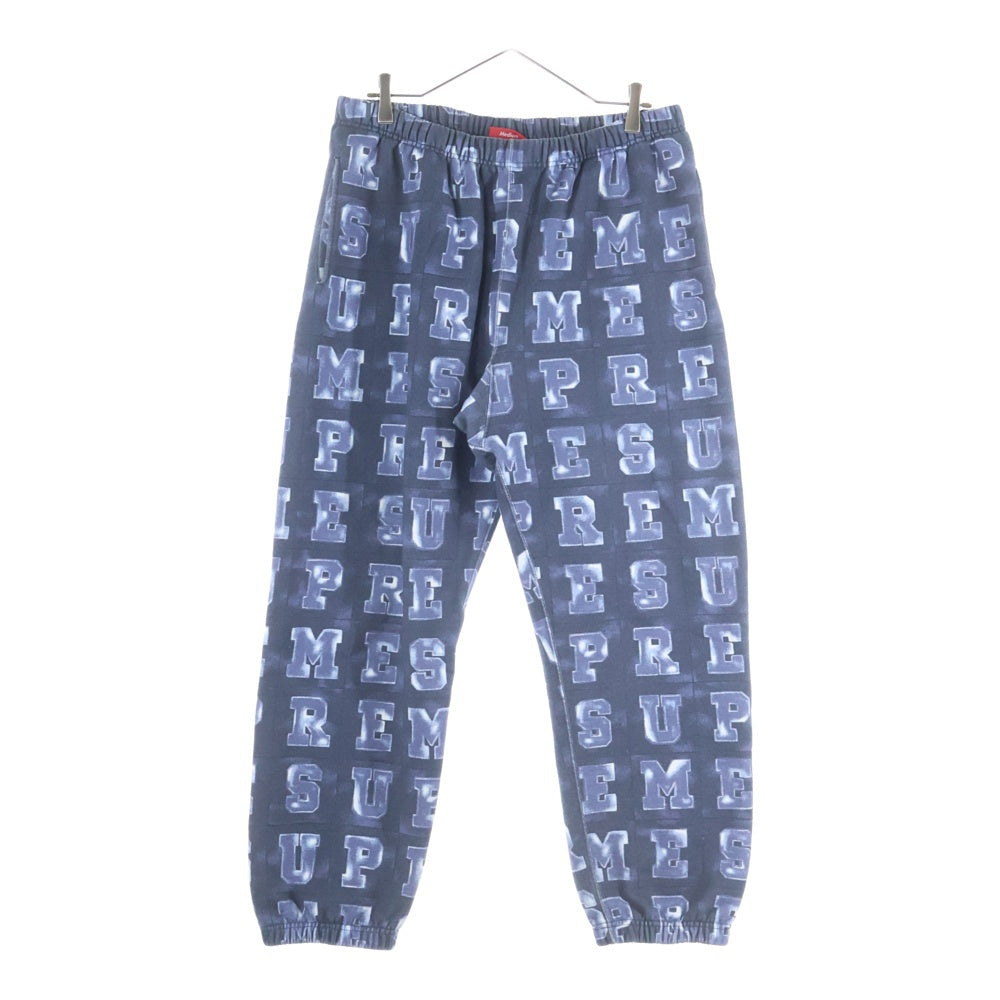 SUPREME(シュプリーム) 20AW Blocks Sweatpant ブロックス 総柄 スウェットパンツ ネイビー