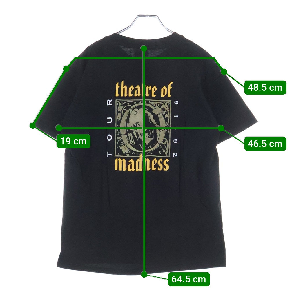 VINTAGE(ヴィンテージ) 90s OZZY OSBOURNE THEATRE OF MADNESS TOUR TEE オジーオズボーン シアターオブマッドネスツアー 両面プリント 半袖Tシャツ カットソー ブラック