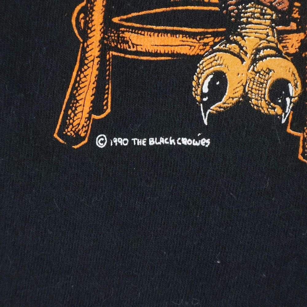 VINTAGE(ヴィンテージ) 90s THE BLACK CROWES BLUES IS BLOOD ザブラッククロウズ 両面プリント 半袖Tシャツ カットソー ブラック