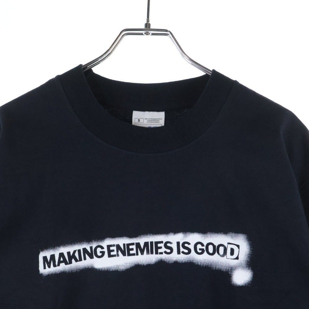 VINTAGE(ヴィンテージ) 00s BACKYARD BABIES MAKING ENEMIES IS GOOD フロントプリント 半袖Tシャツ カットソー ブラック