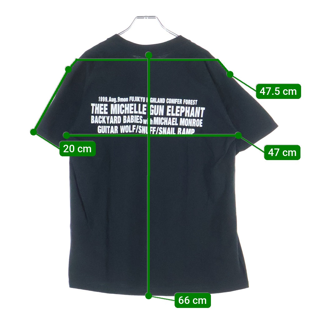 VINTAGE(ヴィンテージ) 90s MICHAEL MONROE JAPAN TOUR マイケルモンロー ジャパンツアー 両面プリント 半袖Tシャツ カットソー ブラック