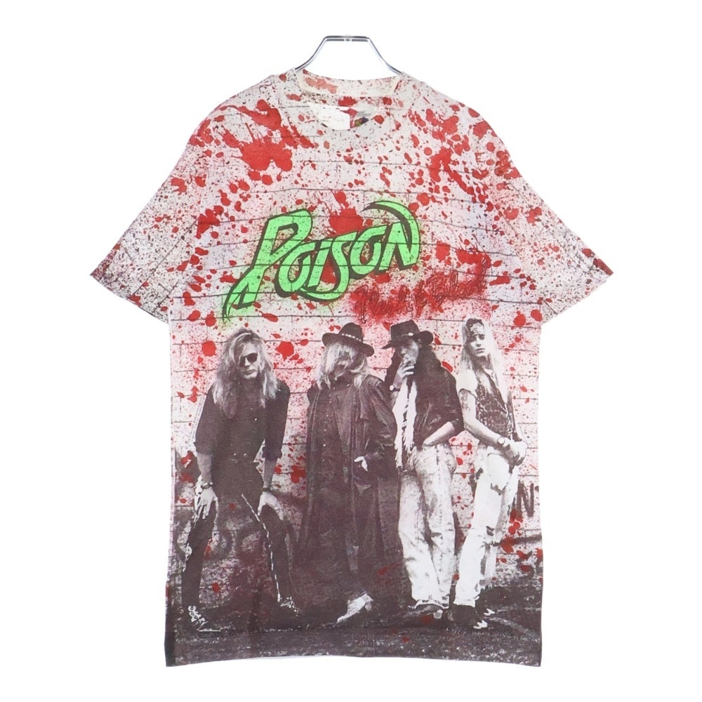 VINTAGE(ヴィンテージ) 90s POISON FLESH&BLOOD ALL OVER PRINT TEE ポイズン フレッシュアンドブラッド オールオーバープリント 半袖Tシャツ カットソー マルチ