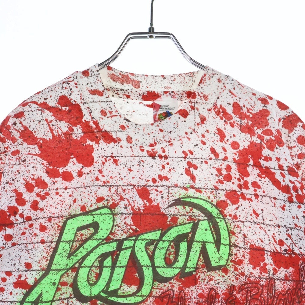 VINTAGE(ヴィンテージ) 90s POISON FLESH&BLOOD ALL OVER PRINT TEE ポイズン フレッシュアンドブラッド オールオーバープリント 半袖Tシャツ カットソー マルチ