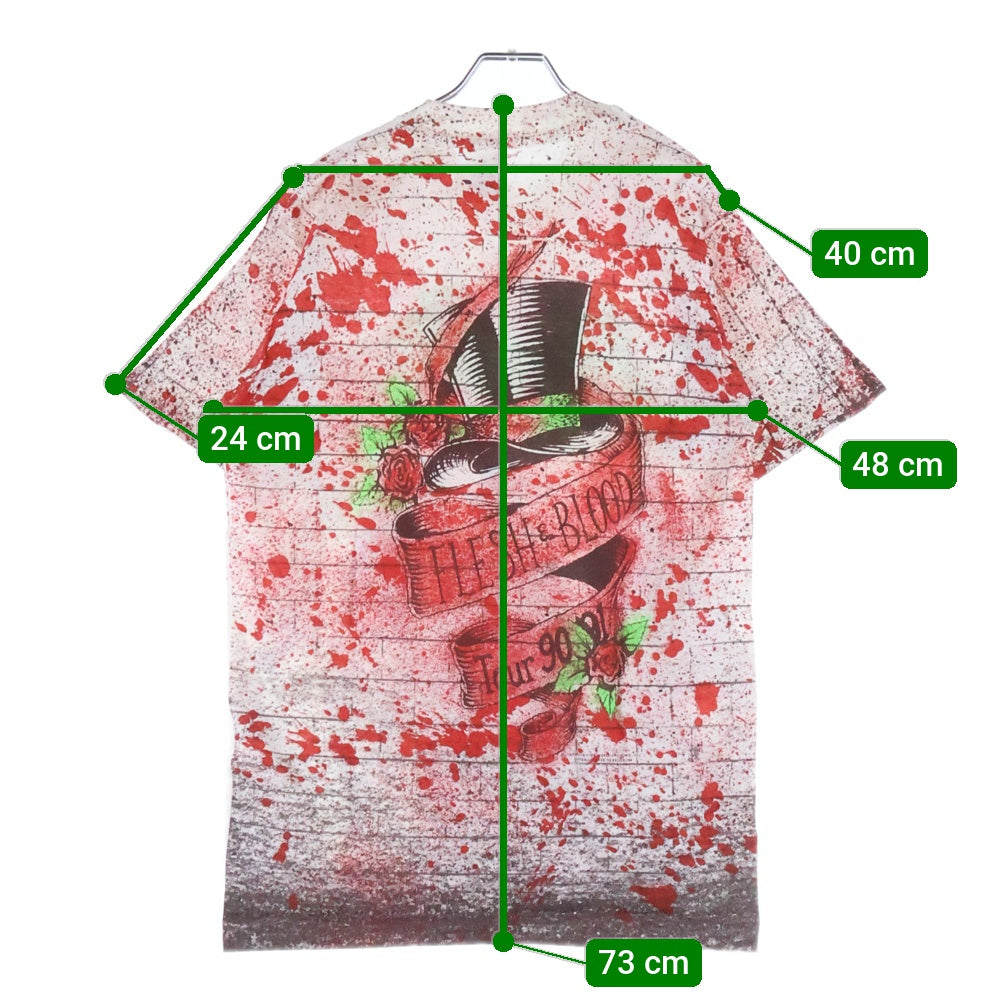VINTAGE(ヴィンテージ) 90s POISON FLESH&BLOOD ALL OVER PRINT TEE ポイズン フレッシュアンドブラッド オールオーバープリント 半袖Tシャツ カットソー マルチ
