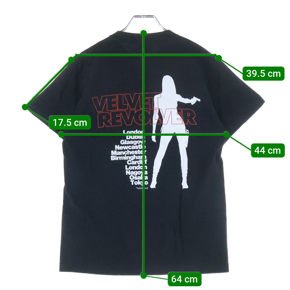 VINTAGE(ヴィンテージ) 00s VELVET REVOLVER EORLD TOUR ヴェルヴェットリボルバー 両面プリント 半袖Tシャツ カットソー ブラック