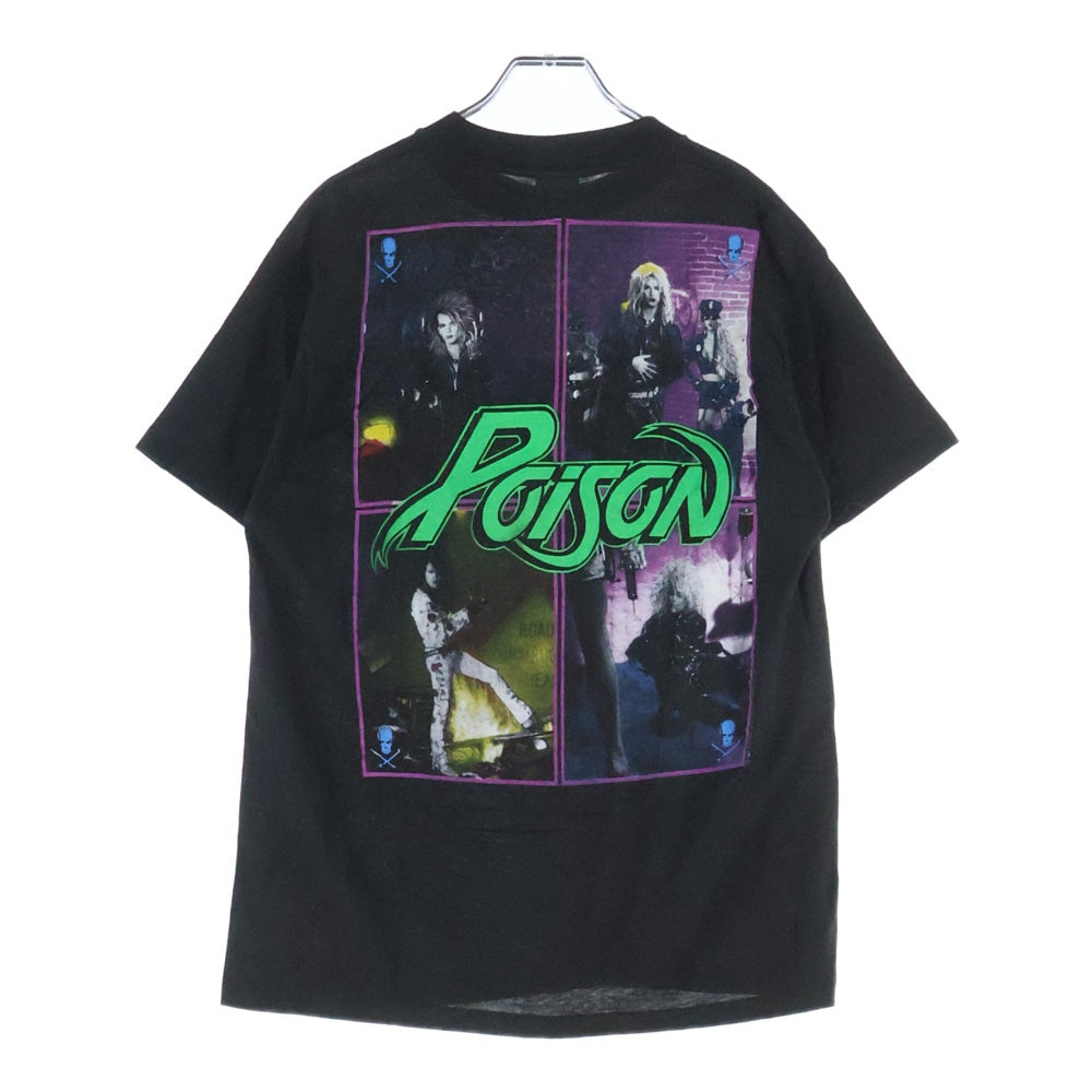 VINTAGE(ヴィンテージ) 80s POISON OPEN UP AND SAY…AHH! 両面プリント 半袖Tシャツ カットソー ブラック
