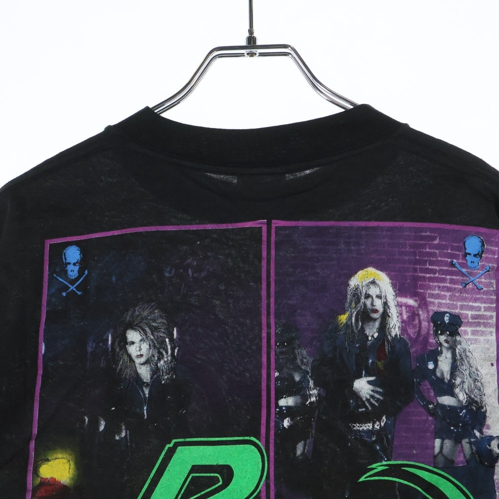 VINTAGE(ヴィンテージ) 80s POISON OPEN UP AND SAY…AHH! 両面プリント 半袖Tシャツ カットソー ブラック