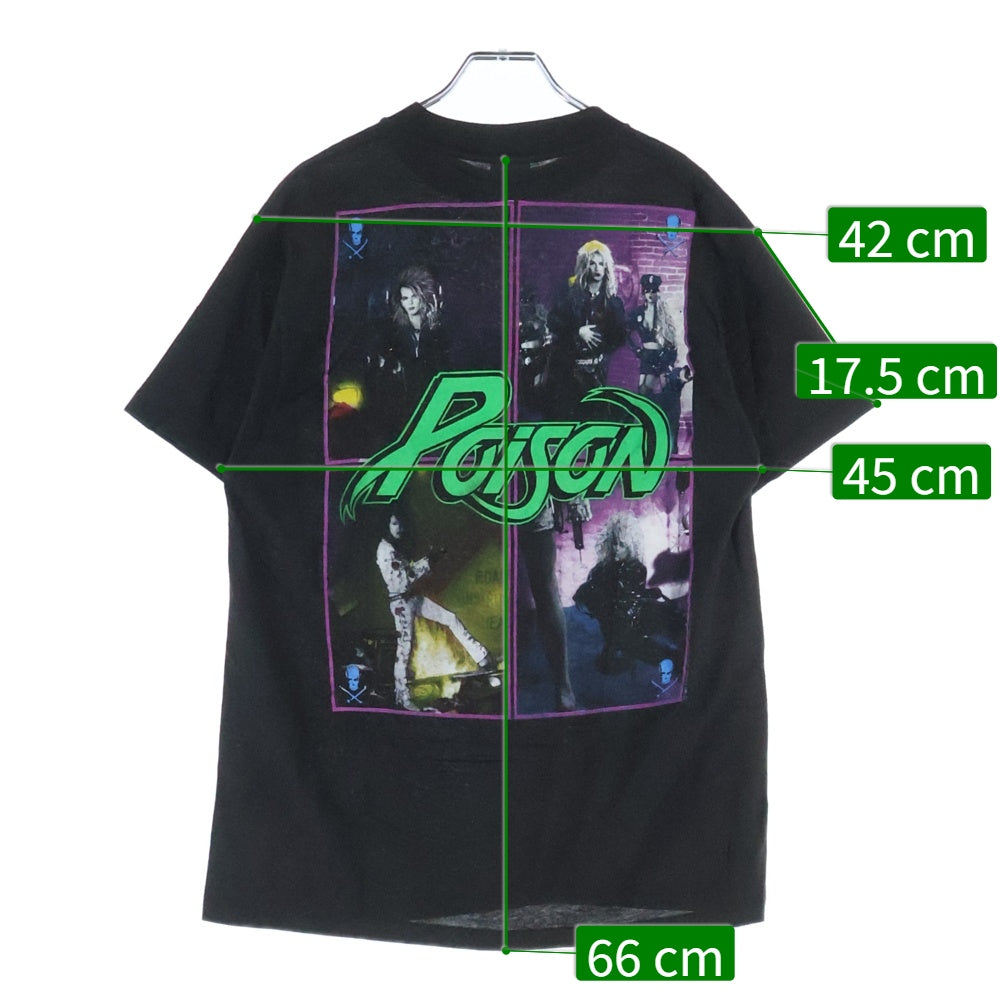 VINTAGE(ヴィンテージ) 80s POISON OPEN UP AND SAY…AHH! 両面プリント 半袖Tシャツ カットソー ブラック