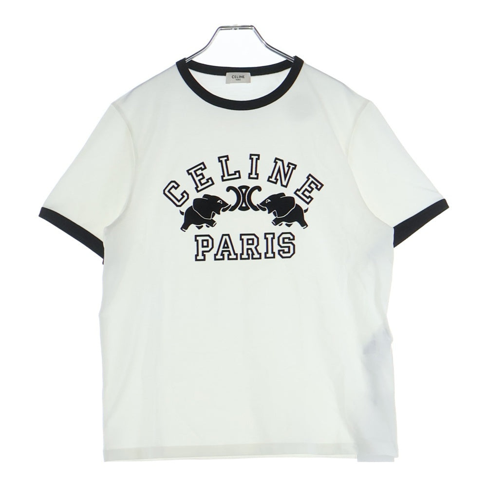 CELINE(セリーヌ) 25AW ロゴ刺繍 ルグラン リンガーTシャツ ホワイト RX0AV671Q