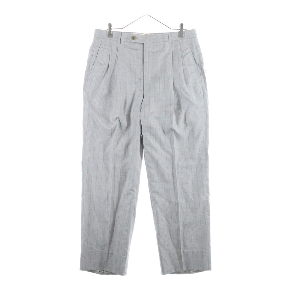 Christian Dior MONSIEUR(クリスチャンディオールムッシュ) ストライプ シルク スラックスパンツ グレー