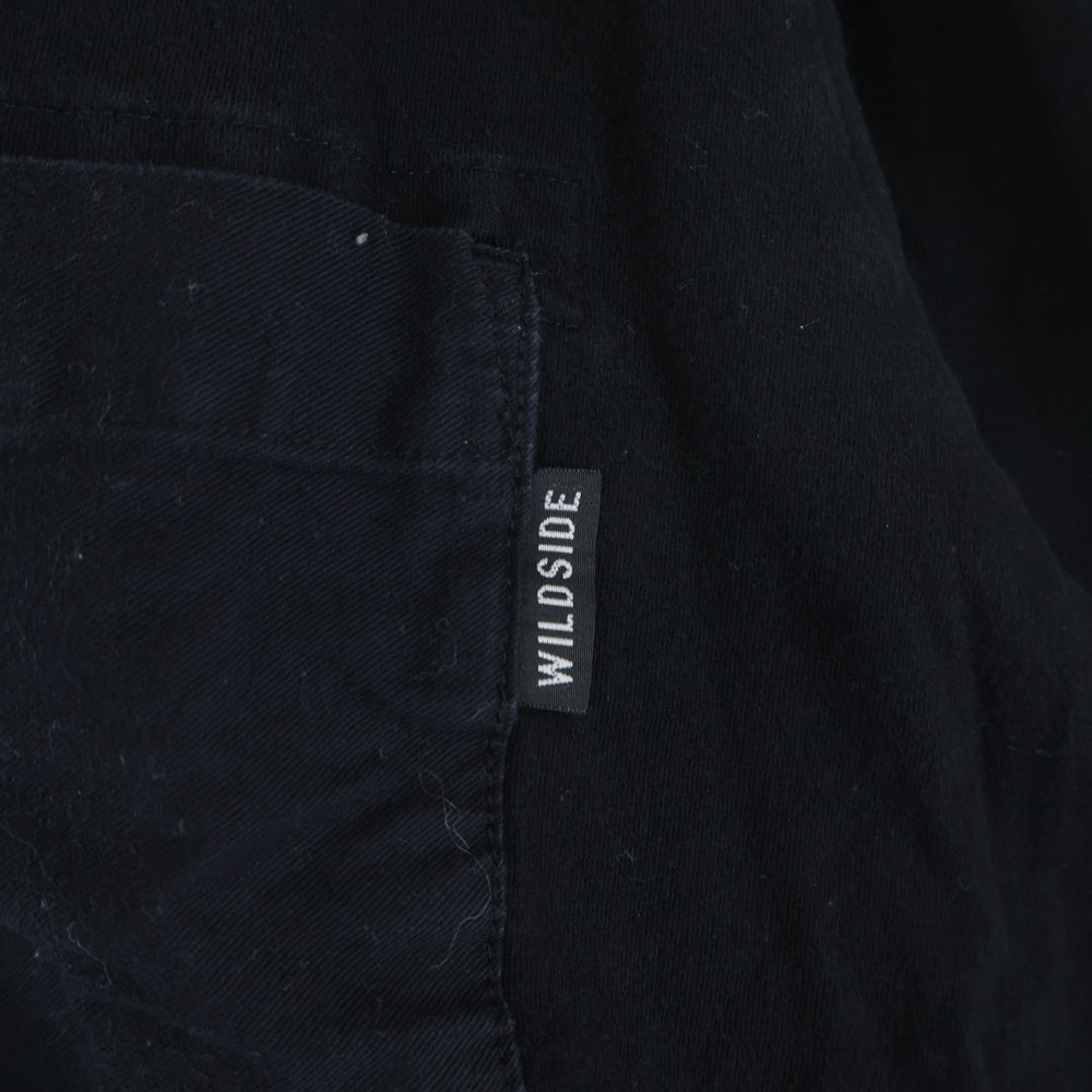 WILDSIDE YOHJI YAMAMOTO(ワイルドサイド ヨウジ ヤマモト) Cotton Jersey Shoulder Strap Henley Neck Long Sleeve Tee コットンジャージ ショルダーストラップ ヘンリーネック 長袖Tシャツ WE-T12-002