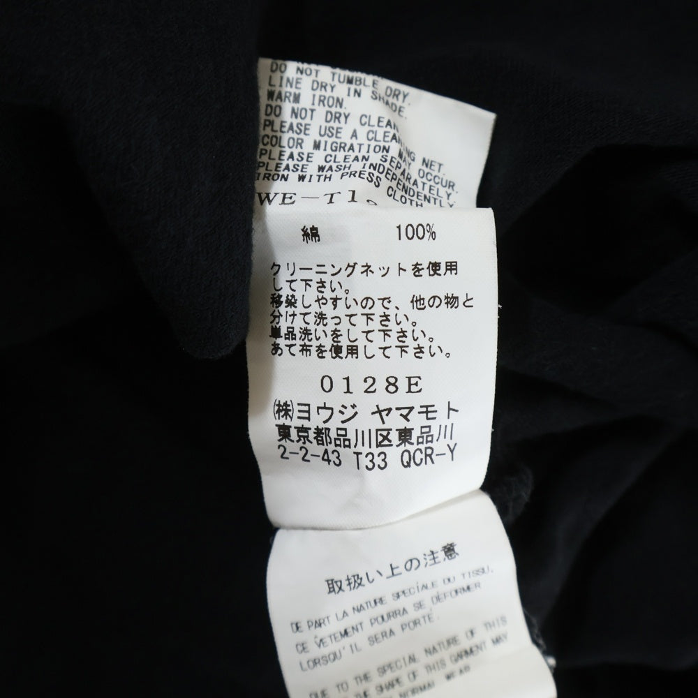 WILDSIDE YOHJI YAMAMOTO(ワイルドサイド ヨウジ ヤマモト) Cotton Jersey Shoulder Strap Henley Neck Long Sleeve Tee コットンジャージ ショルダーストラップ ヘンリーネック 長袖Tシャツ WE-T12-002