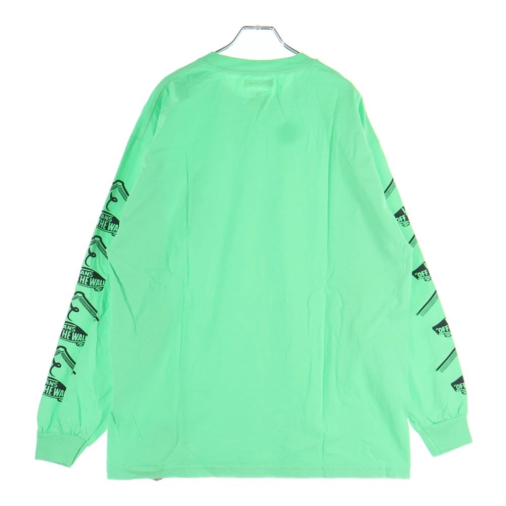 VANS(ヴァンズ) 2017 × Sasquatchfabrix × BEAMS L/S Tee サスクワッチ ファブリックス ビームス限定 クルーネック ロングスリーブ 長袖Tシャツ グリーン