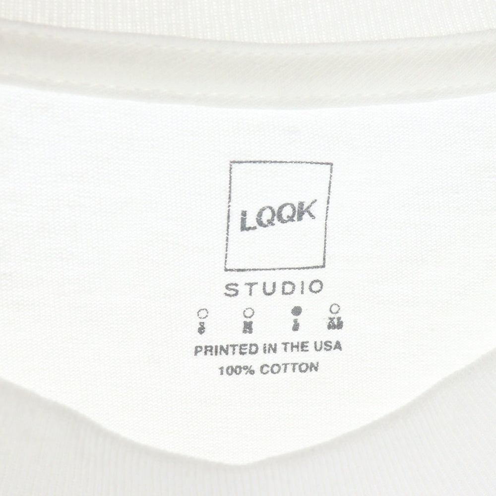 LQQK STUDIO(ルックスタジオ) BRICK LOGO S/S TEE ブリック ロゴ クルーネック 半袖Tシャツ カットソー ホワイト