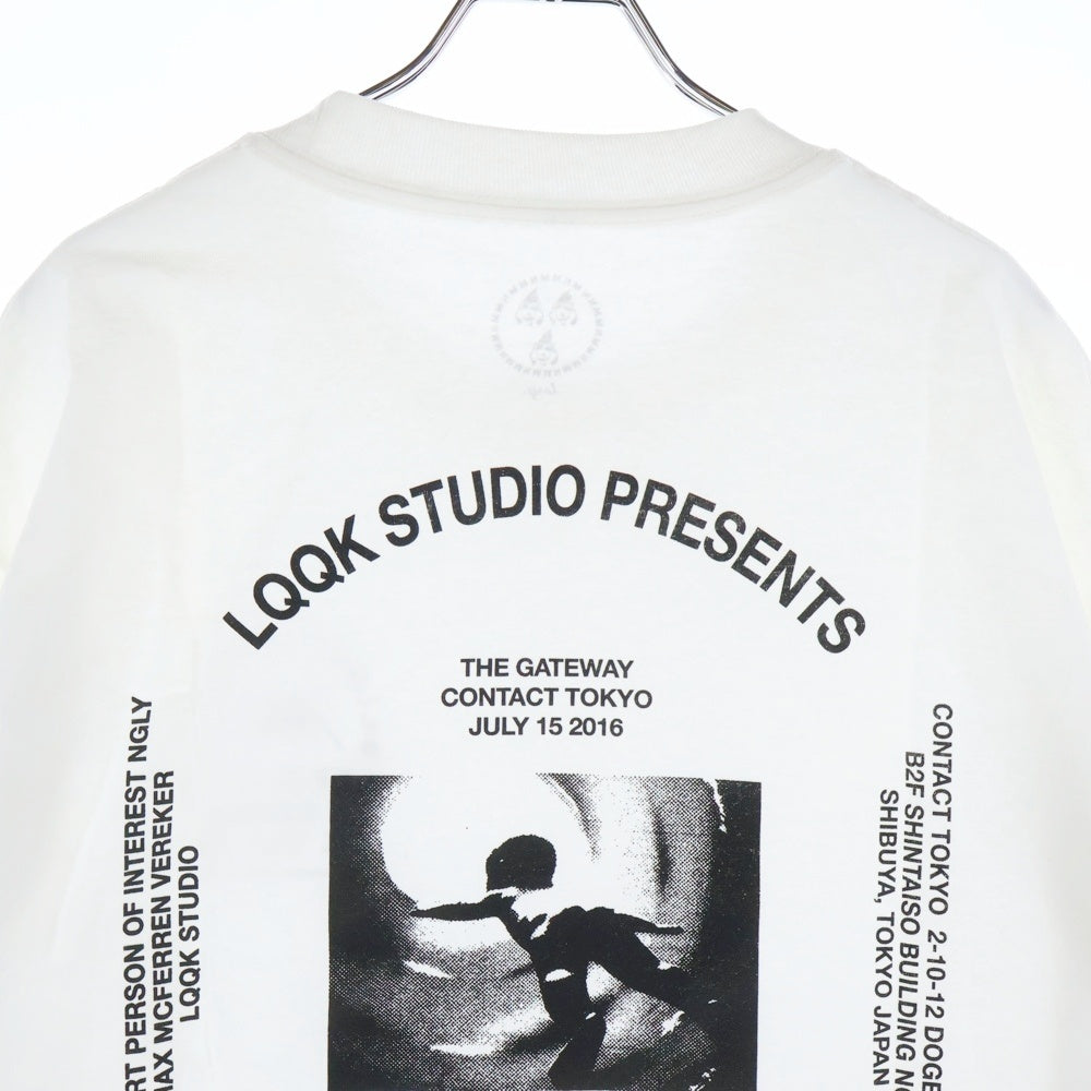 LQQK STUDIO(ルックスタジオ) 2016 LQQK STUDIO PRESENTS THE GATEWAY S/S TEE 東京イベント限定 スパイダープリント クルーネック 半袖Tシャツカットソー ホワイト