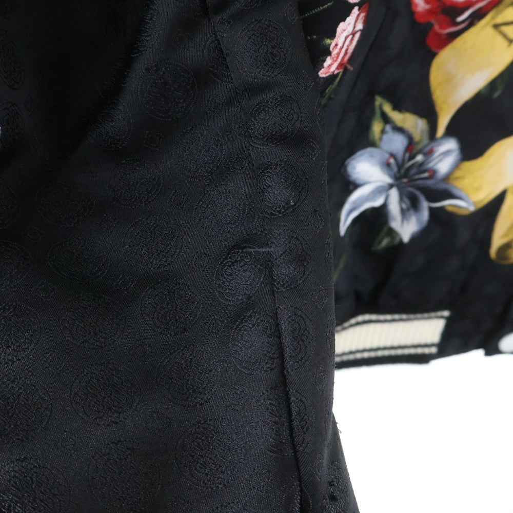 DOLCE & GABBANA(ドルチェアンドガッバーナ) 19AW Angel Crown Bomber Jacket エンジェル クラウン プリント 裏地キルティング ボンバージャケット バーシティジャケット ブラック G9MP8T HPM9L